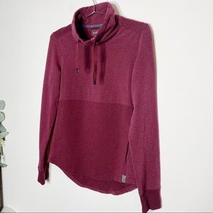 LL Bean Burgundy Cowl Neck Pullover